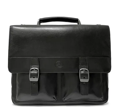 Чоловічий портфель з натуральної шкіри Tony Perotti Italico 9276G-35 (90416) Чорний