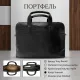 Чоловічий портфель з натуральної шкіри Tony Perotti Italico 6031G-38 (90422) Чорний