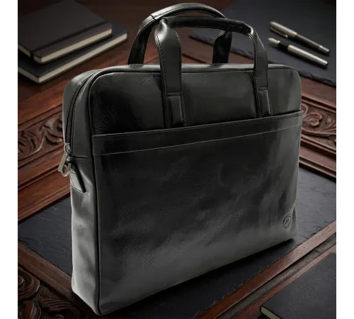 Чоловічий портфель з натуральної шкіри Tony Perotti Italico 6031G-38 (90422) Чорний
