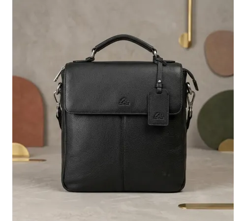 Чоловіча шкіряна сумка Tony Perotti Contatto 9207 nero (90639) Чорна