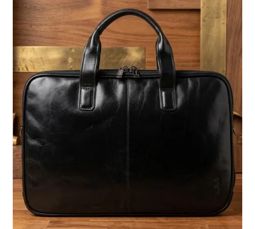 Чоловічий портфель з натуральної шкіри Tony Perotti Italico 7044-40 nero (90641) Чорний