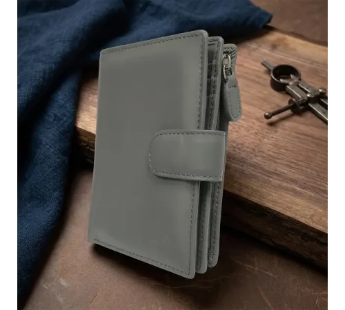 Жіночий гаманець з натуральної шкіри Tony Perotti New Rainbow 1654 grigio (90081) Сірий