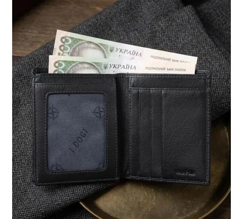 Чоловіче портмоне Tony Perotti з натуральної шкіри Cortina 5079 nero (90123) Чорне