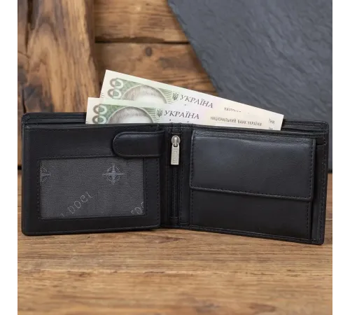 Чоловіче портмоне Tony Perotti натуральна шкіра Cortina 5053 nero (90125) Чорне