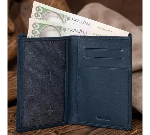 Чоловіче портмоне Tony Perotti натуральна шкіра Cortina 5015 (90229) Темно-синє