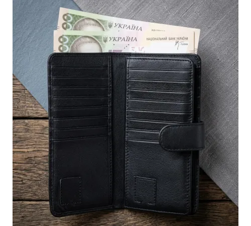 Вертикальне портмоне Tony Perotti з натуральної шкіри Cortina 5074 nero (90239) Чорне