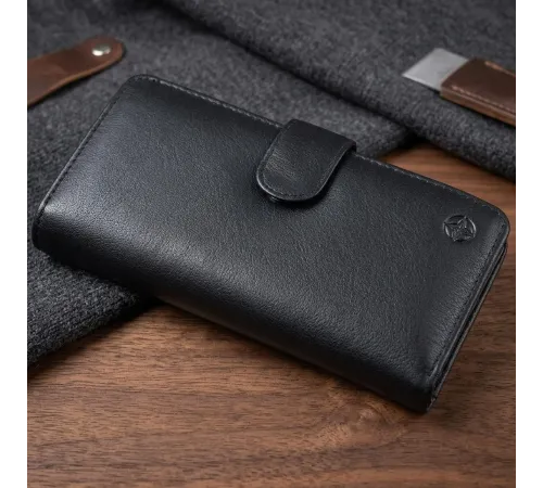 Вертикальне портмоне Tony Perotti з натуральної шкіри Cortina 5074 nero (90239) Чорне