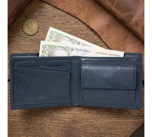 Чоловіче портмоне Tony Perotti Newcontatto 3594+rfid (90373) Темно-синє