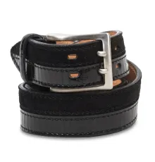 Чоловічий джинсовий ремінь Tony Perotti 5012 nero (90338) Чорний