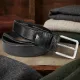 Чоловічий брючний ремінь Tony Perotti з натуральної шкіри 572/35 NERO (90355) Чорний